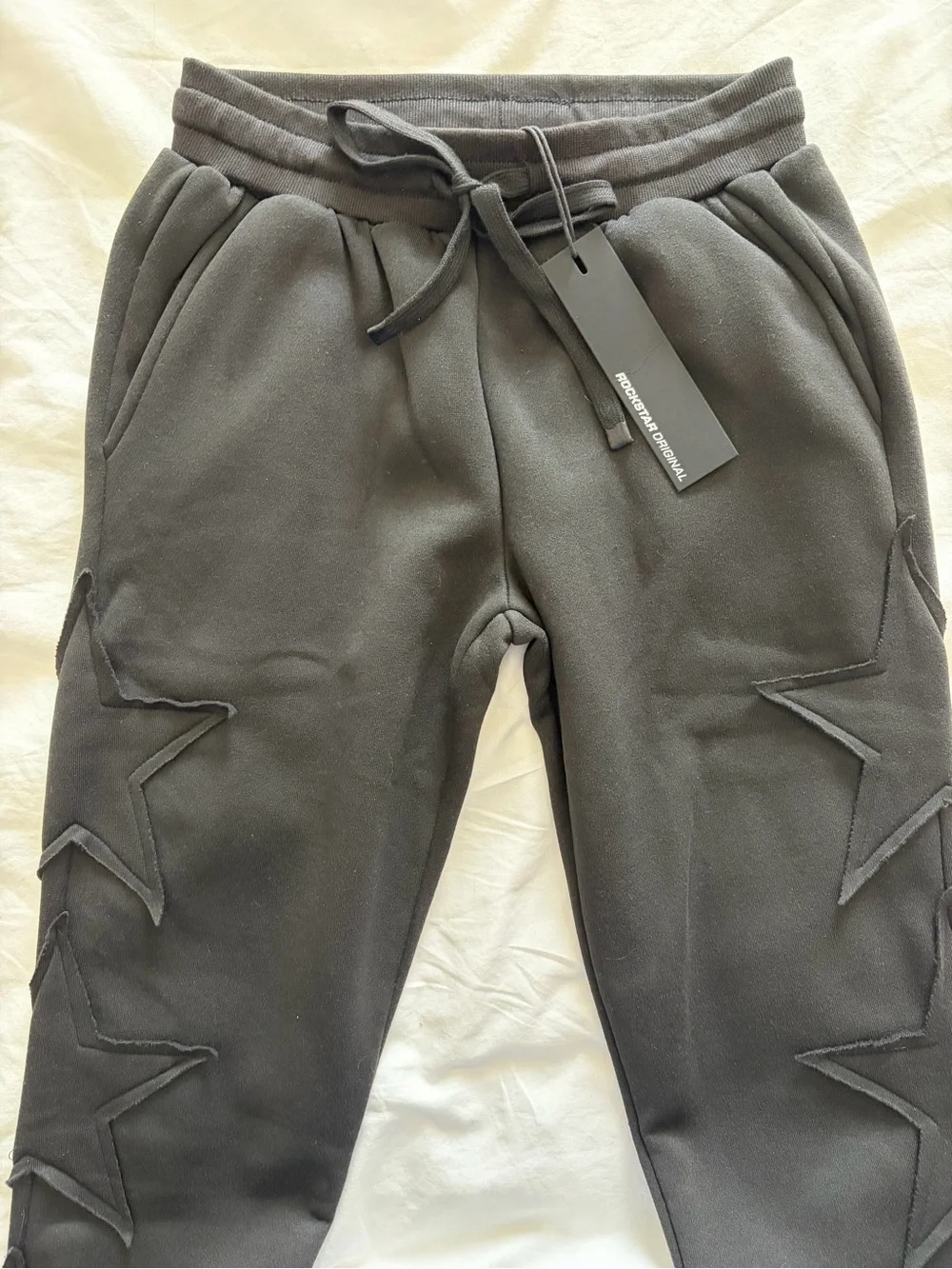 Rockstar Original Women’s Sinayah Black Stacked Star Track Pants Medium NWT - Picture 5 of 14